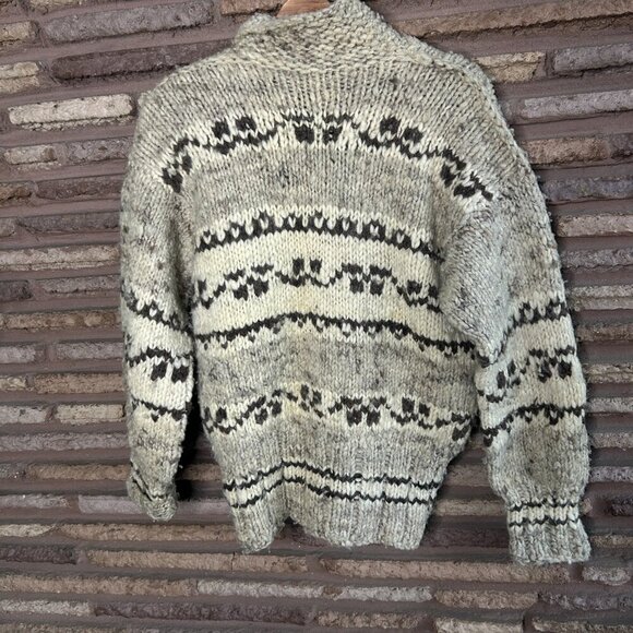 Vintage Authentic Cowichan Unisex Full Zip Cardigan Sweater - Picture 2 of 6
